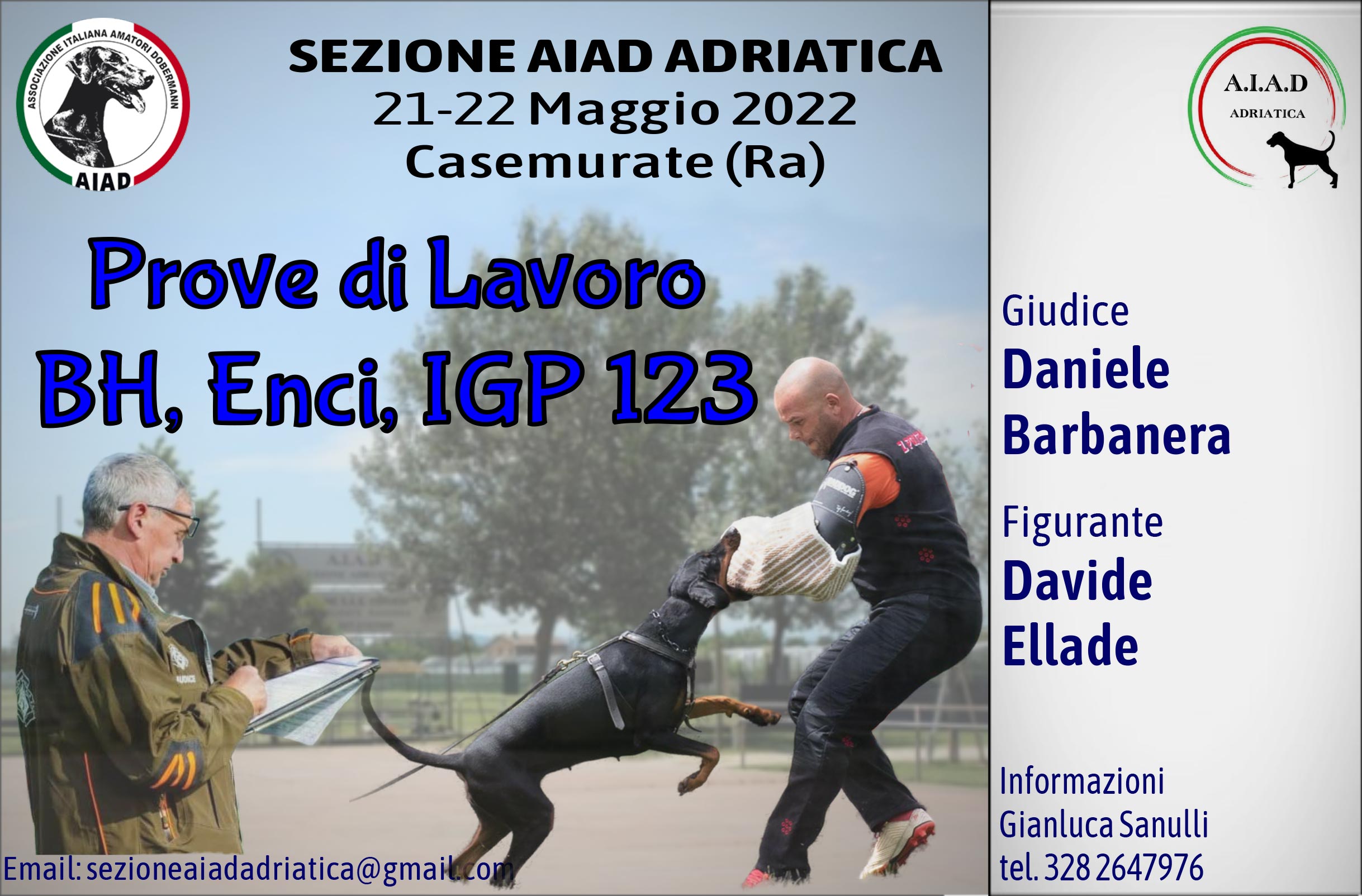 21-22 Maggio 2022 Prova di Lavoro AIAD Sezione Adriatica
